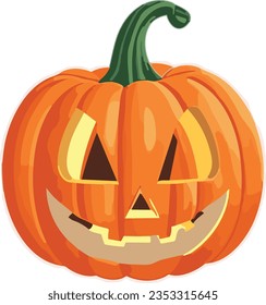 Cute Jack-o'-Lantern Vector Design Elements