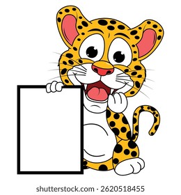 Cute JAguar Animal Cartoon Illustration