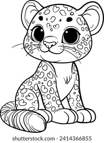 Cute Jaguar cartoon outline hand drawn vector art, hand drawn illustration
Can used to make coloring page
or pictures to decorate the event