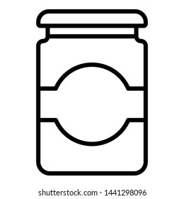 Cute jam jar icon. Outline cute jam jar vector icon for web design isolated on white background