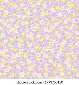 Cute Japanese cherry blossom seamless pattern,