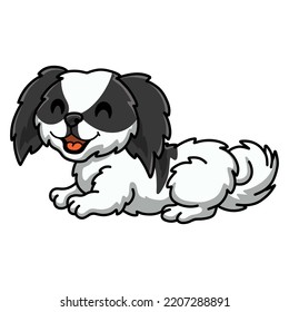 Cute japanese chin dog cartoon