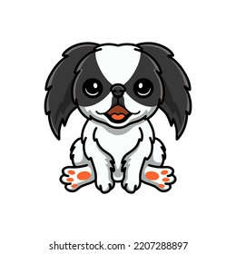 Cute japanese chin dog cartoon