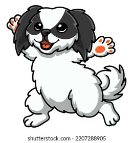 Cute japanese chin dog cartoon