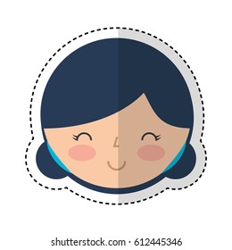 cute japanese doll head