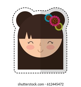 cute japanese doll head