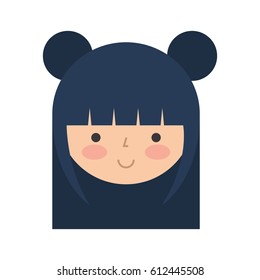 cute japanese doll head