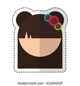 cute japanese doll head