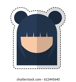 cute japanese doll head