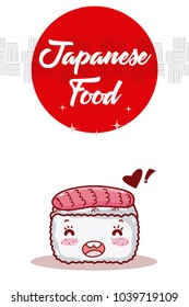 Cute japanese food kawaii cartoon
