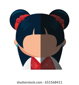 Cute japanese girl cartoon