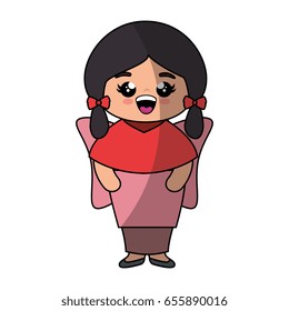Cute japanese girl cartoon