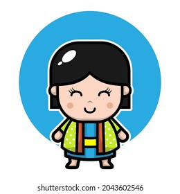 cute japanese girl cartoon character