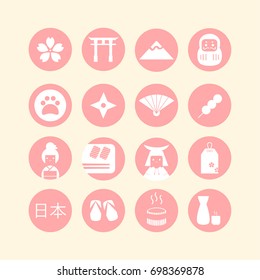 Cute Japanese Icon Set 