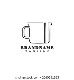 icono de la plantilla de dibujos animados del logotipo de un tarro lindo ilustración vectorial moderna