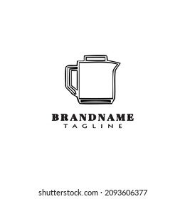 cute jar logo cartoon template icon design modern vector illustration