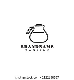 icono de la plantilla de dibujos animados del logotipo de un tarro lindo ilustración vectorial moderna