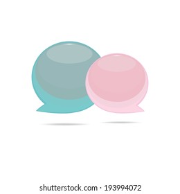 Cute jelly cartoon speech bubble