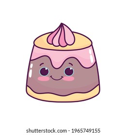 cute jelly cream isolated icon