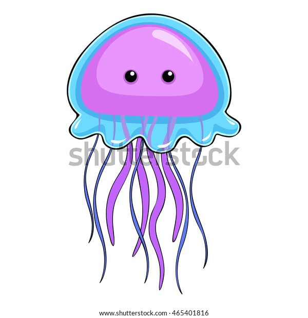 Cute Jellyfish: stockvector (rechtenvrij) 465401816 | Shutterstock