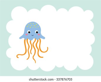 cute jellyfish card