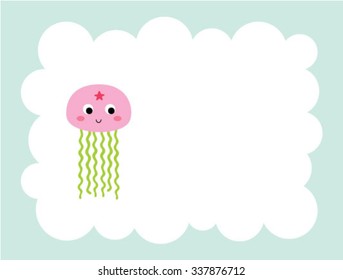 cute jellyfish card