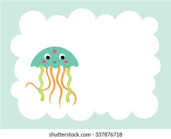 cute jellyfish card
