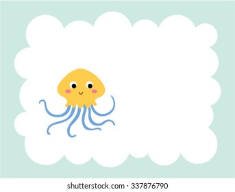 cute jellyfish card
