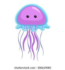 Cute jellyfish cartoon