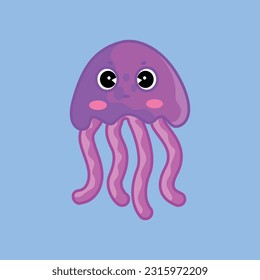 Icono de la caricatura de medusas cúrgenes ilustración vectorial