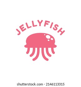 Cute Jellyfish Cartoon logo design