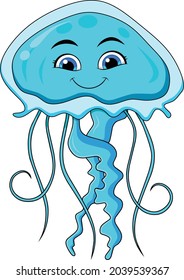 Cute Jellyfish cartoon vector illustration