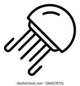 Cute jellyfish icon. Outline cute jellyfish vector icon for web design isolated on white background