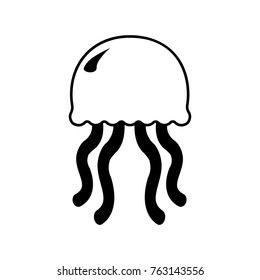 Cute Jellyfish line icon. Aquatic animal element icon. Premium quality graphic design. Signs, outline symbols collection icon for websites, web design, mobile app, info graphics on white background