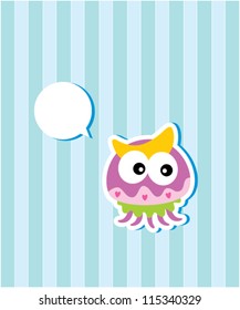 cute jellyfish message tag