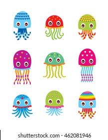 cute jellyfish vector