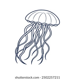Cute Jellyfish Vector art Illustration