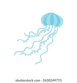 Cute Jellyfish Vector Cartoon Ocean Animal for Kids