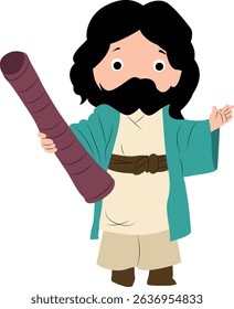 Cute Jesus Carrying a Blueprint, Jesus day