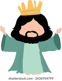 Cute Jesus Carrying a Crown, Jesus day