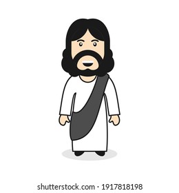 cute jesus character vector set