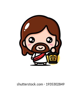 cute jesus christ carrying starlight