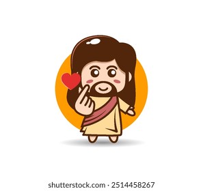 Cute Jesus Christ cartoon character