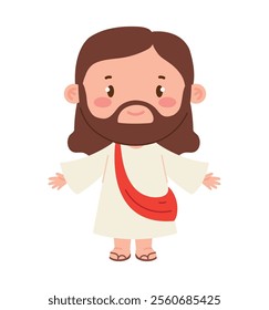 cute jesus christ character isolated