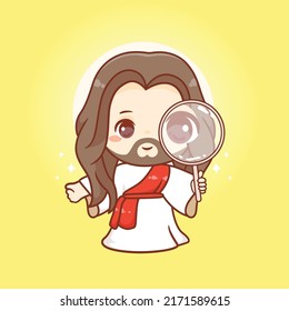 Cute Jesus Christ God Cartoon Design