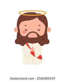 cute jesus christ isolated design