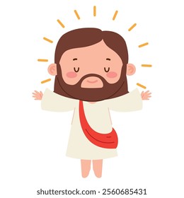 cute jesus christ isolated design