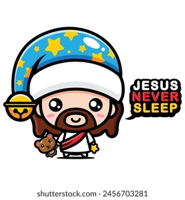 cute jesus christ never sleeps