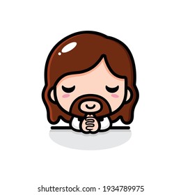 Cute Jesus Christ Is Praying