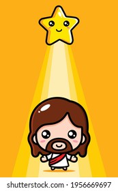 cute jesus christ under starlight